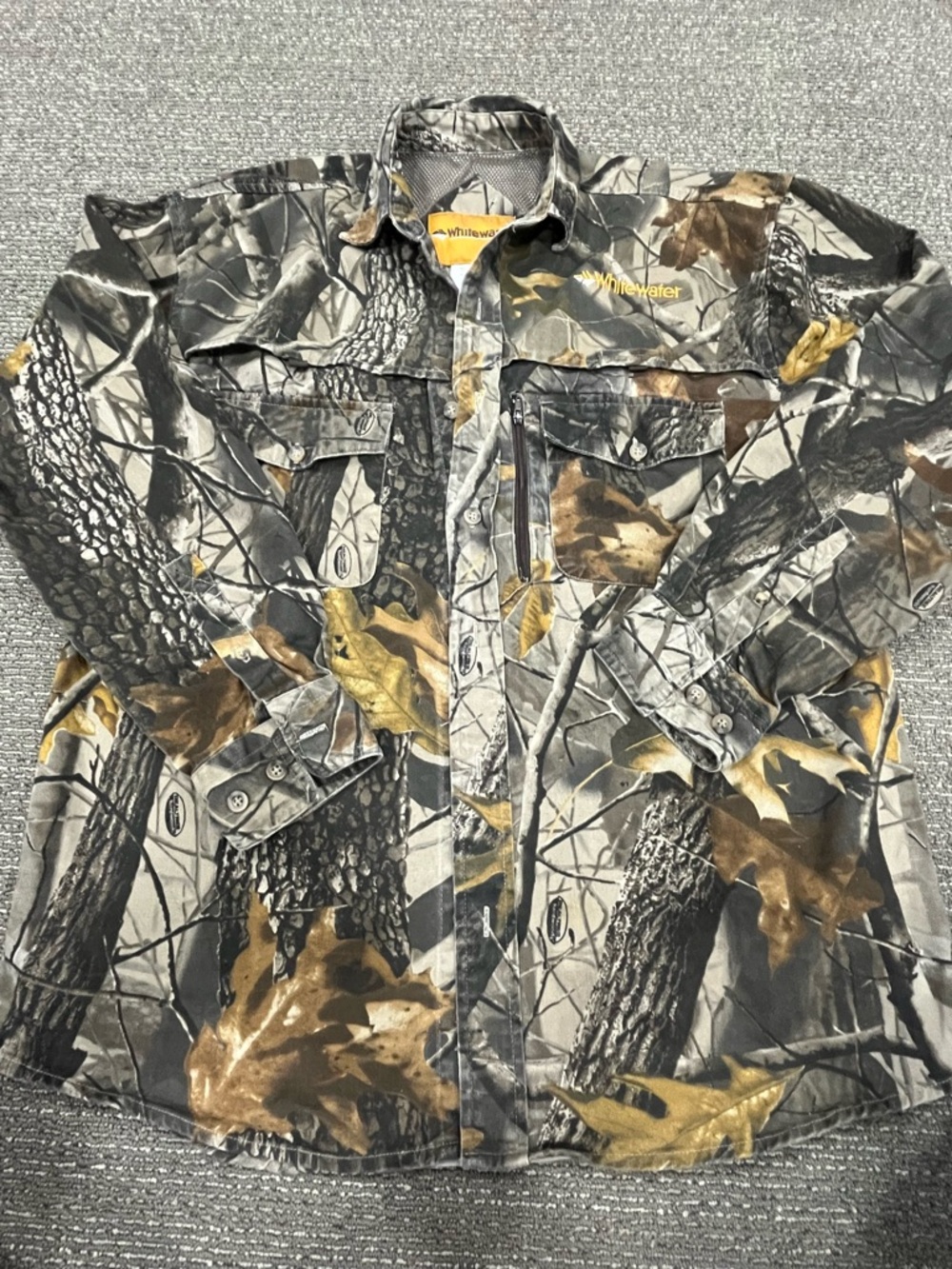 Men’s Camo Long-Sleeve Hunting Shirt - Gray/Olive